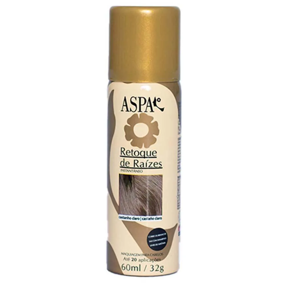 Maquiagem para os Cabelos Aspa Retoque de Raízes 60Ml Castanho Claro