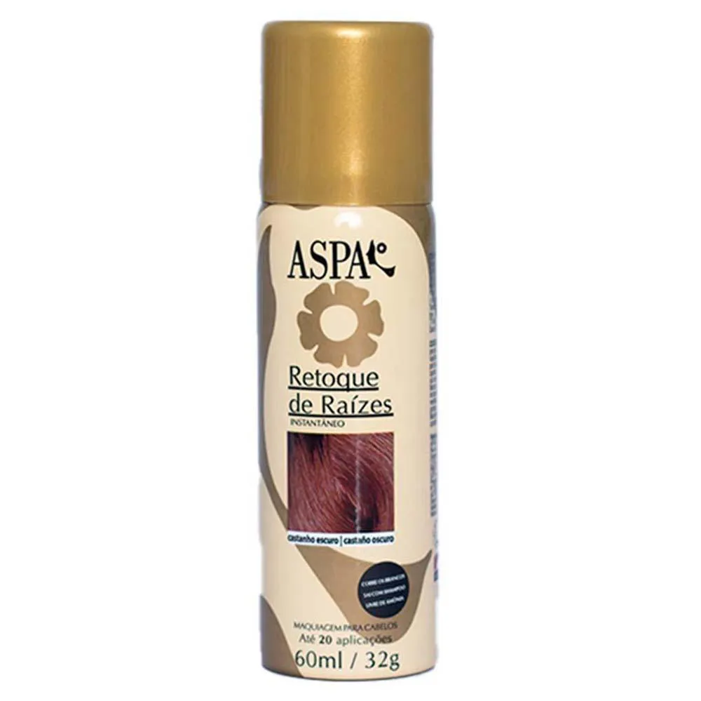 Maquiagem para os Cabelos Aspa Retoque de Raízes 60Ml Castanho Escuro