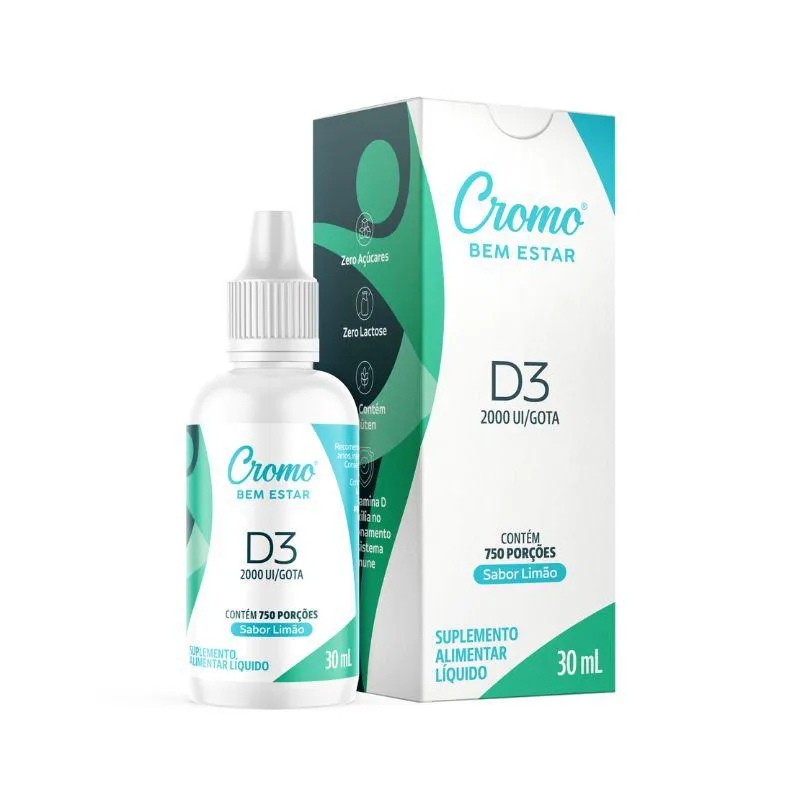 Vitamina D3 2000Ui Cromo Bem Estar 30Ml