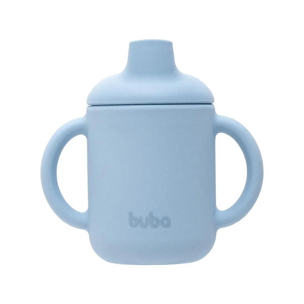 Copo de Transicao Silicone 120Ml Azul Buba Bebe 6 Meses+