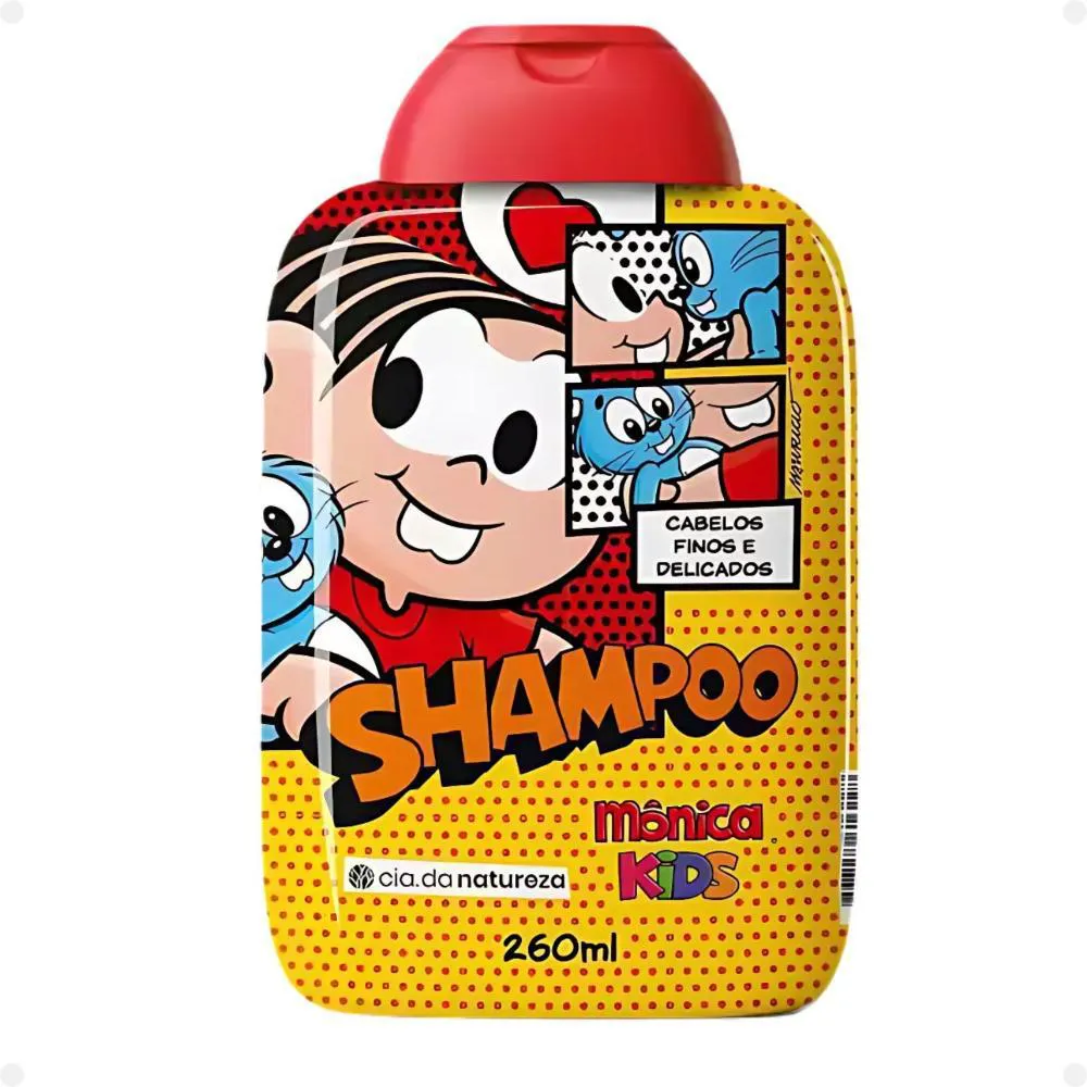 Shampoo Cia da Natureza Mônica Kids Cabelos Finos e Delicados 260Ml