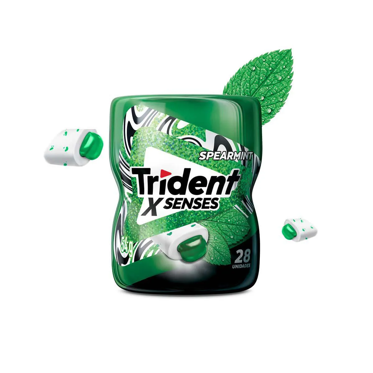 Goma de Mascar Trident X Senses Menta Sem Açúcar 54g