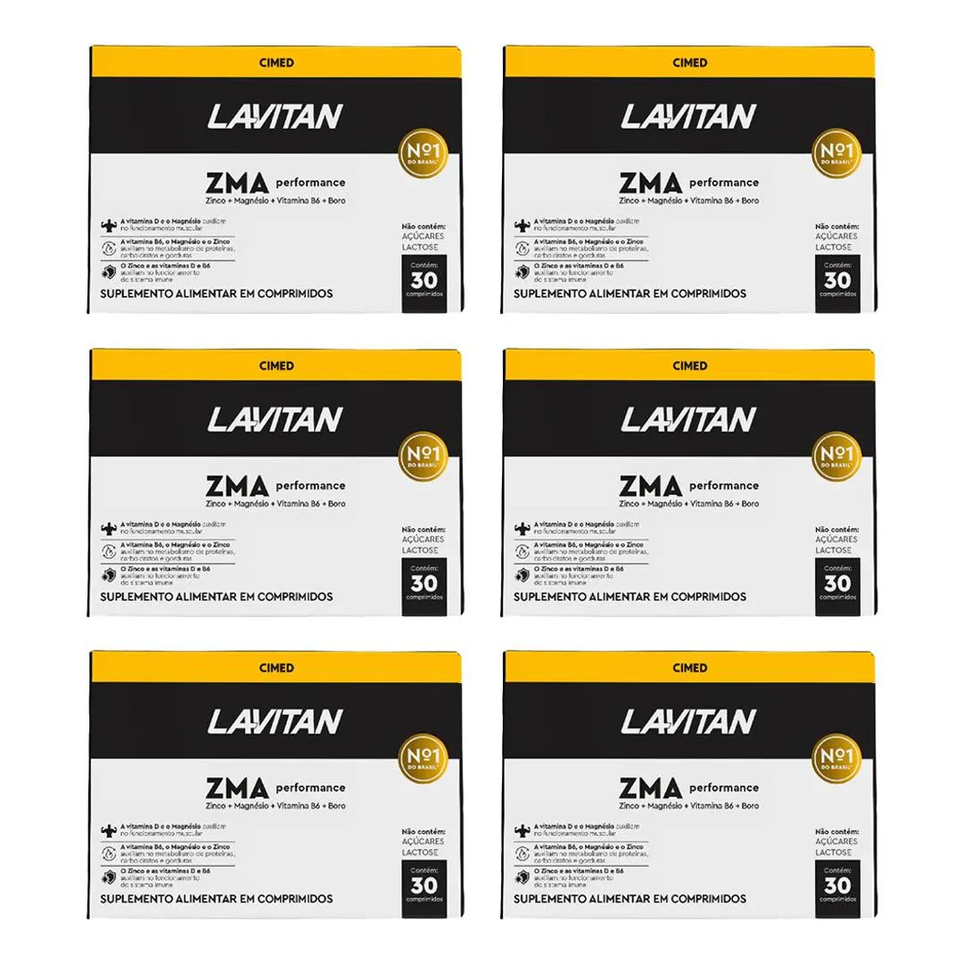 Kit 6 Lavitan Zma Performance Homem - 30 Caps - Cimed