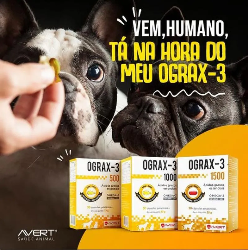 Suplemento Alimentar Ograx Ômega-3 1500 30 Cápsulas para Cães