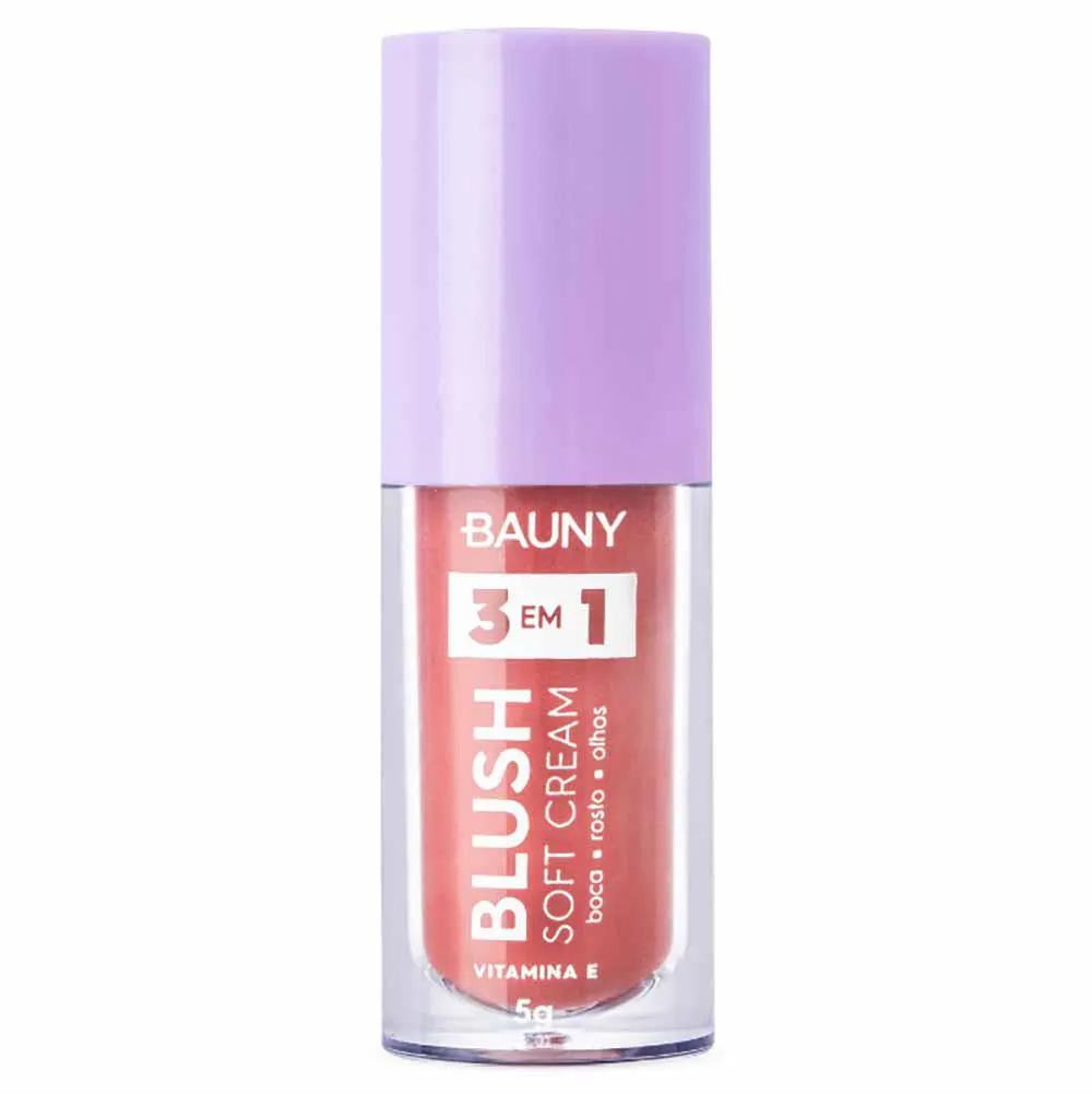 Blush Líquido Bauny Soft Cream 3 em 1 5G Sunny