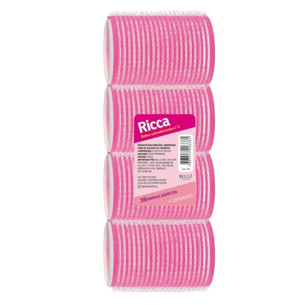 Bobes Autoaderentes Ricca Nº 4 Rosa Cód.338