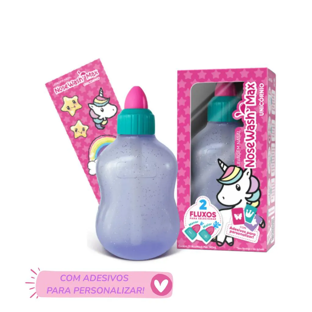 Lavador Nasal do Unicórnio 240Ml Nosewash Cor Unicórnio Lilás