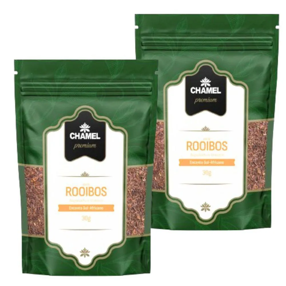 Chá de Rooibos (Aspalathus Linearis) Sul-Africano 2 Pacotes com 30G Chamel Premium