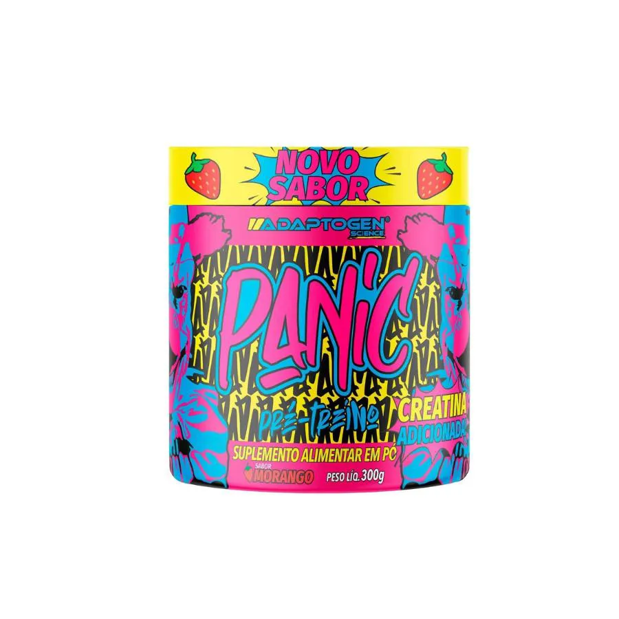 Panic Pre Workout Morango 300G – Adaptogen