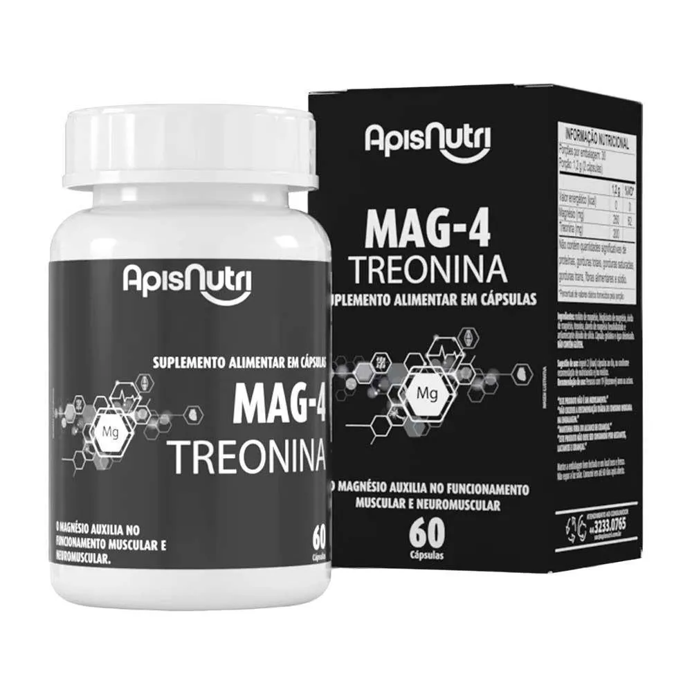 Mag-4 Treonina Apisnutri 60 Cápsulas