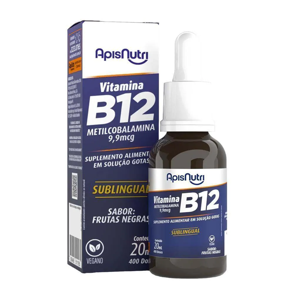 Vitamina B12 Apisnutri Sabor Frutas Negras 20Ml