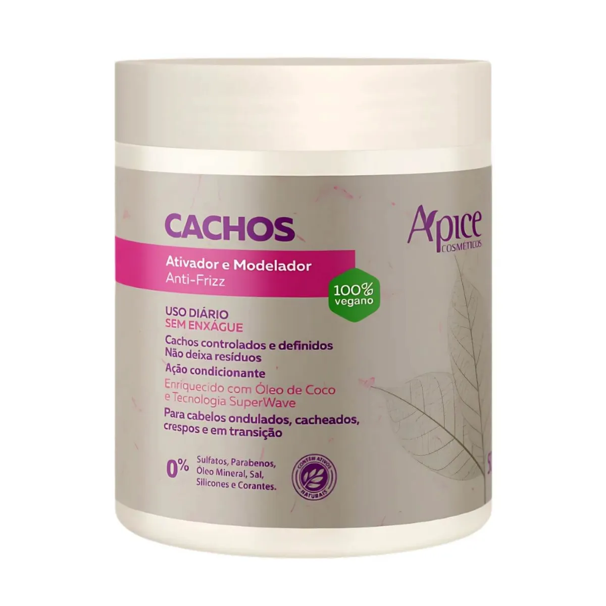 Ativador e Modelador Anti-frizz Ápice Cachos 500g