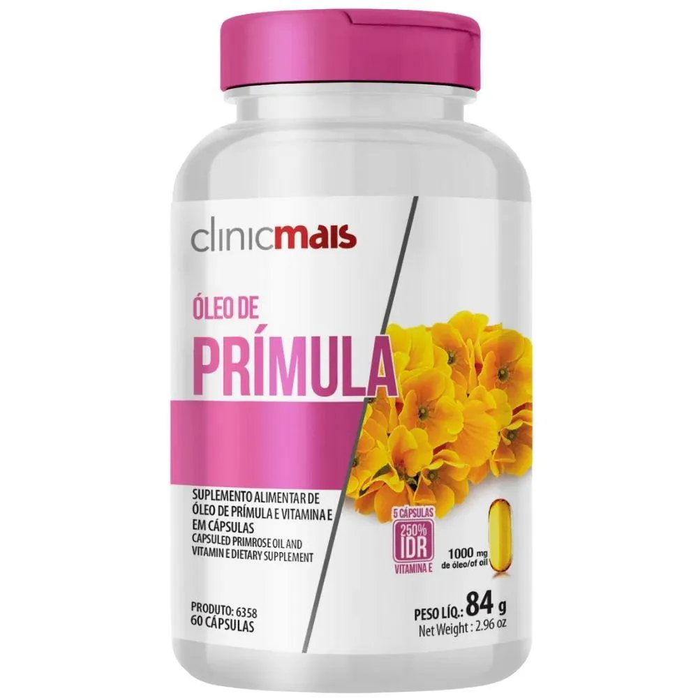 Óleo de Prímula 1000Mg 60 Cápsulas - Clinicmais