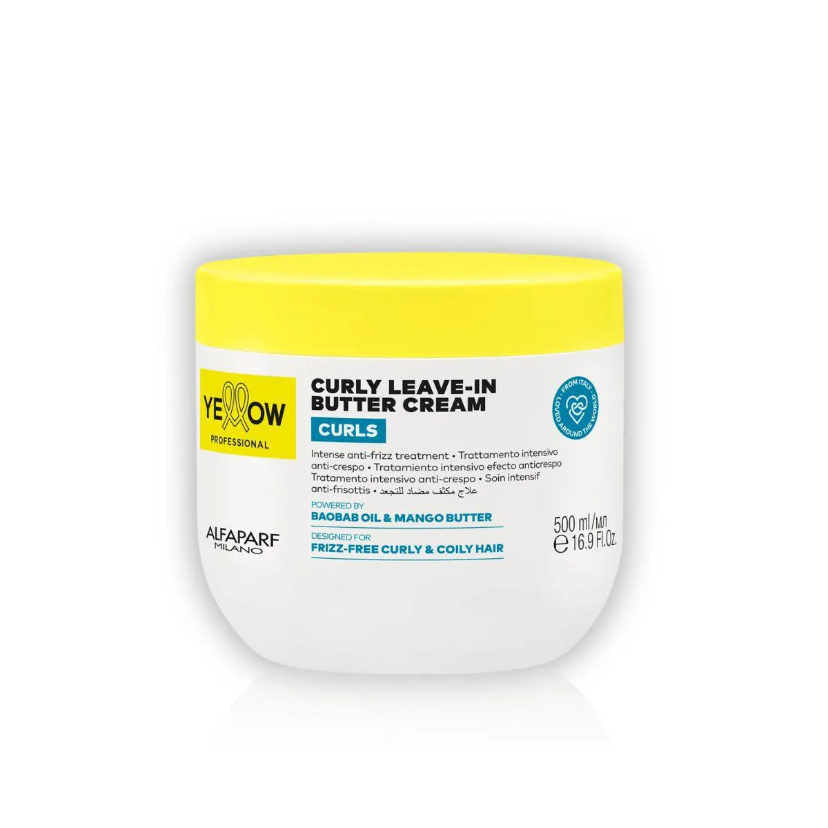 Curly Leave-In Butter Cream 500Ml Curls - Yellow