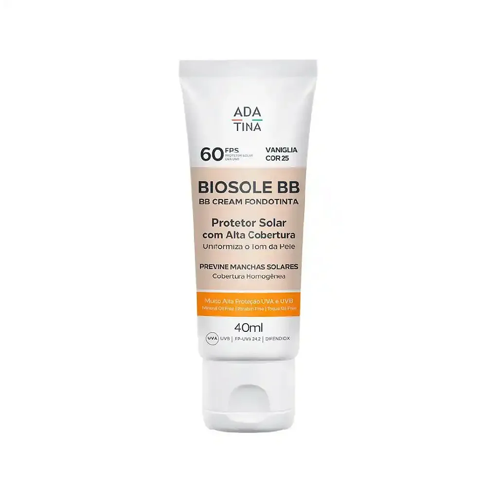 Ada Tina Biosole Bb Fps 60 Vaniglia - Protetor Solar 40Ml