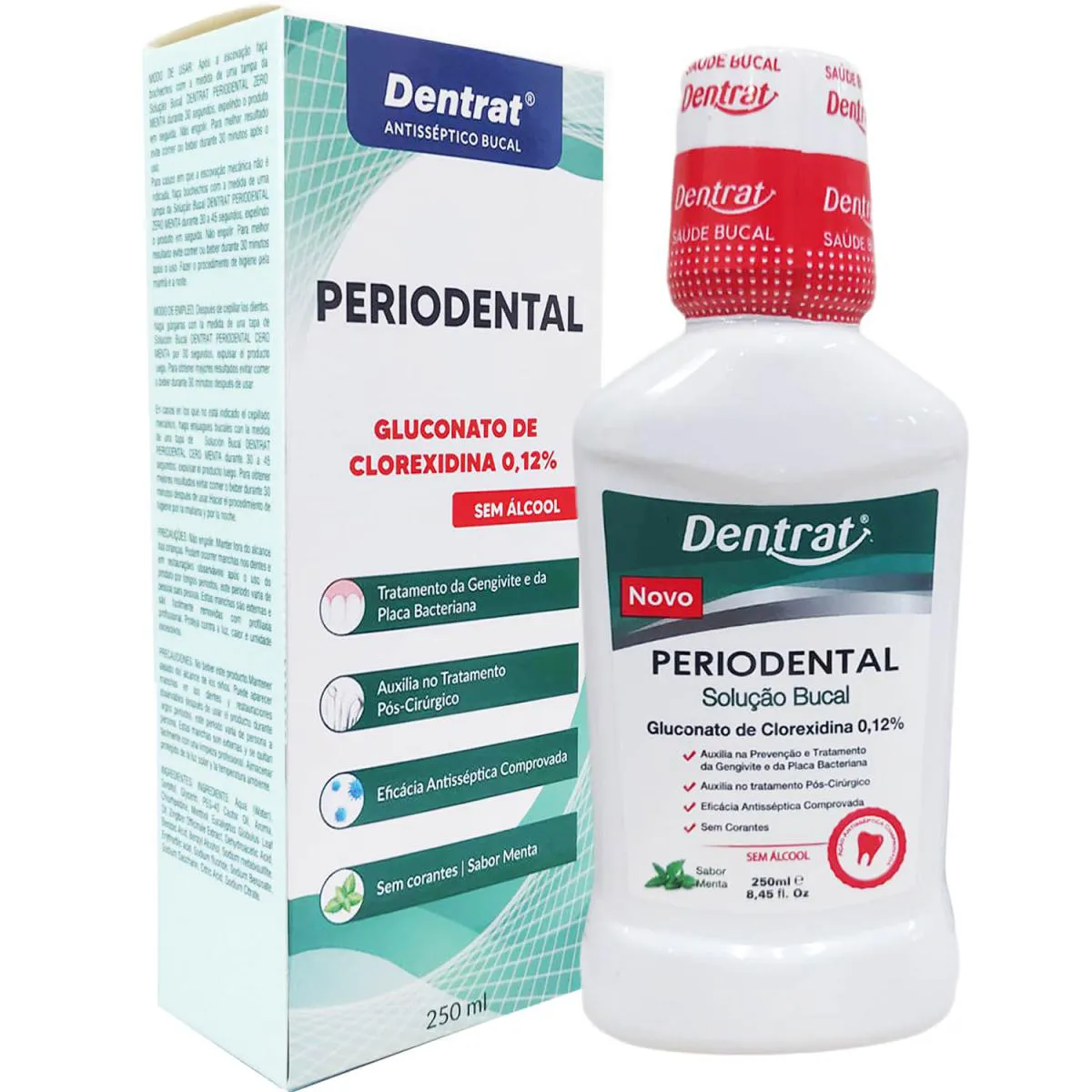 Solução Enxaguante Bucal Periodental Menta 250Ml SEM Álcool