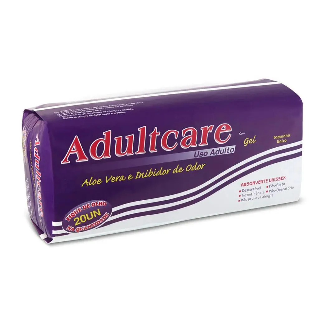 Absorvente Geriatrico Adultcare Pacote C/20 Unidades - Kit 5 Pacotes