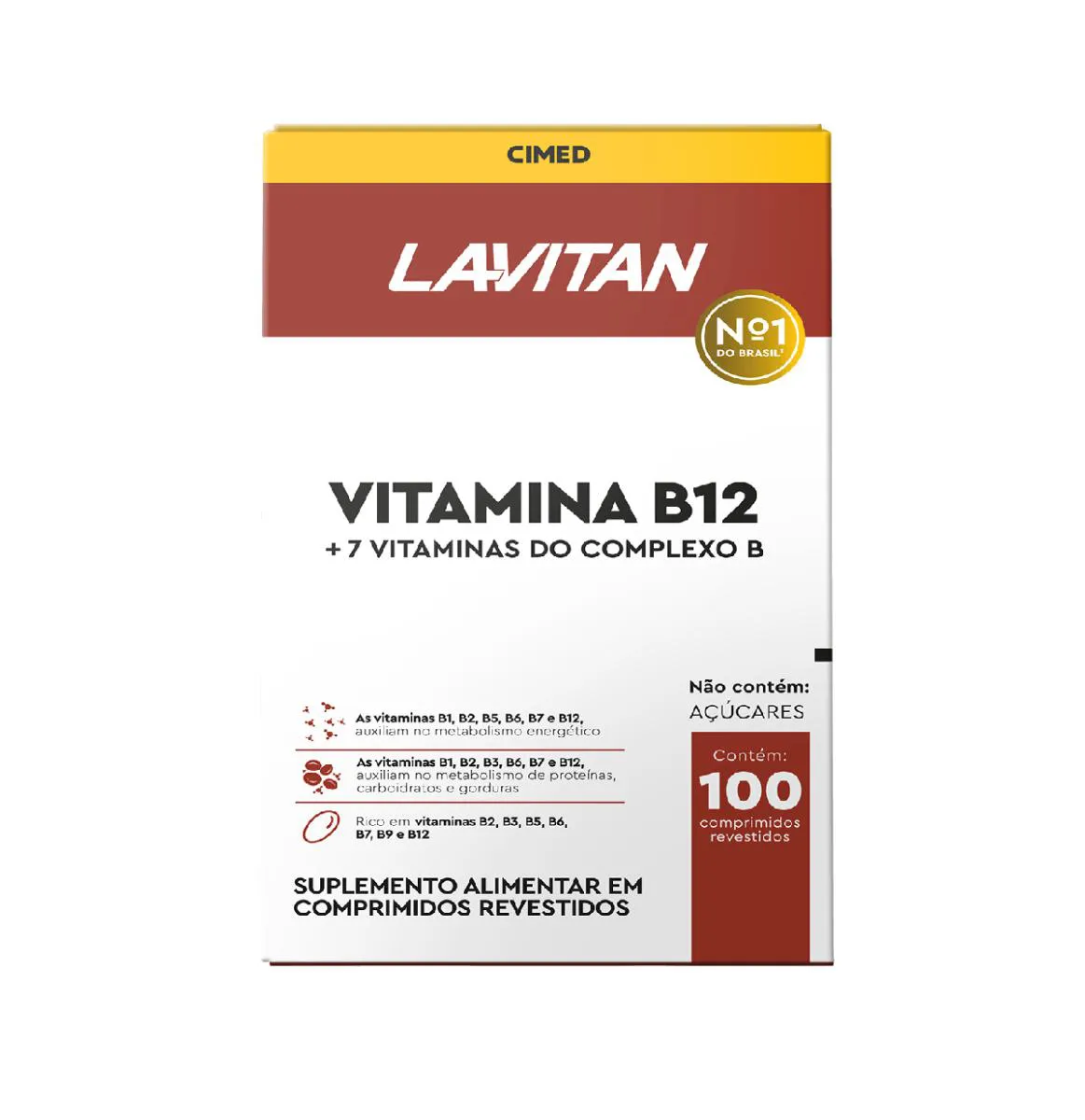Lavitan Vitamina B12 + Complexo B com 100 Cpr – Cimed
