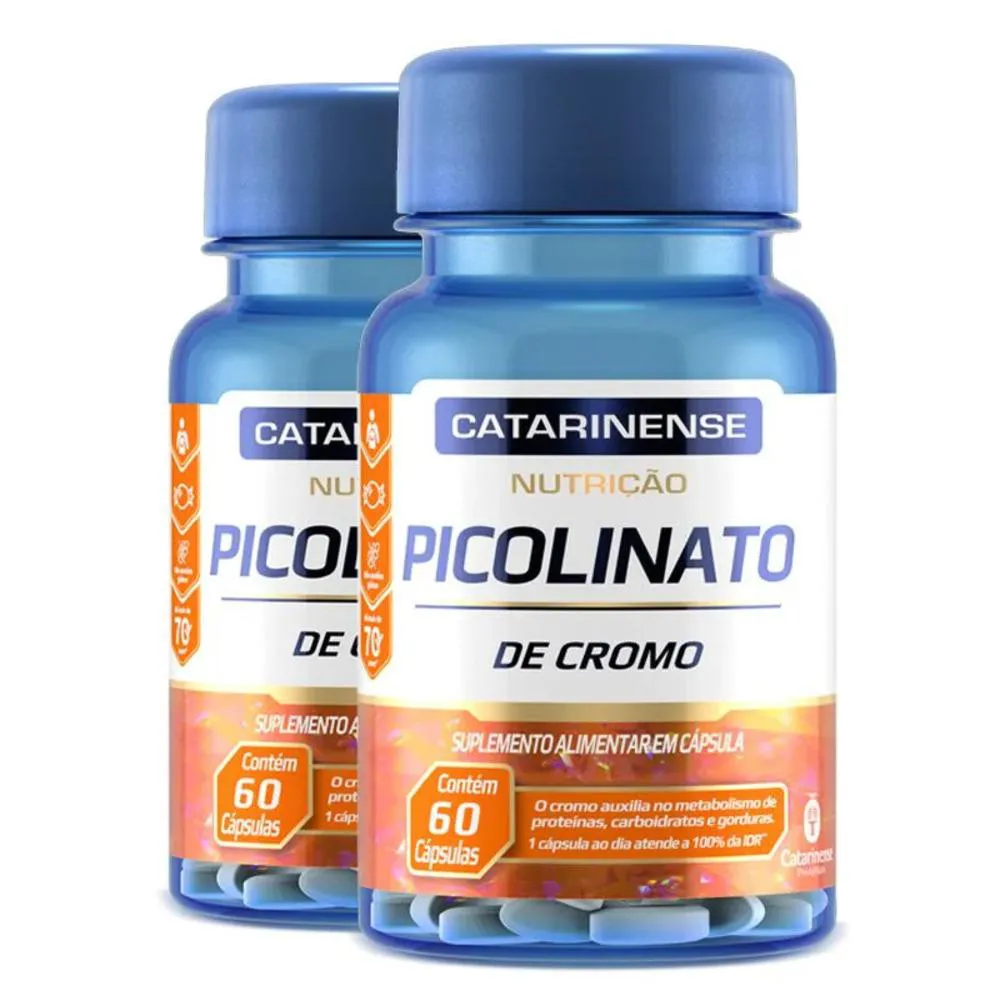 Kit 2 Picolinato de Cromo Catarinense Pharma 60 Cápsulas