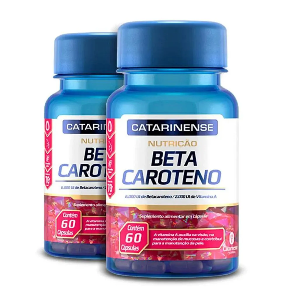 Kit 2 Beta Caroteno Catarinense Pharma 60 Cápsulas