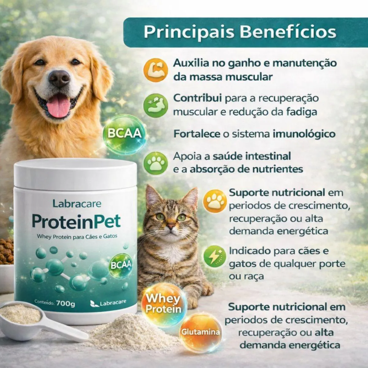Protein Care Intensive Care, Suplemento Alimentar para Cães e Gatos - 700Gr.