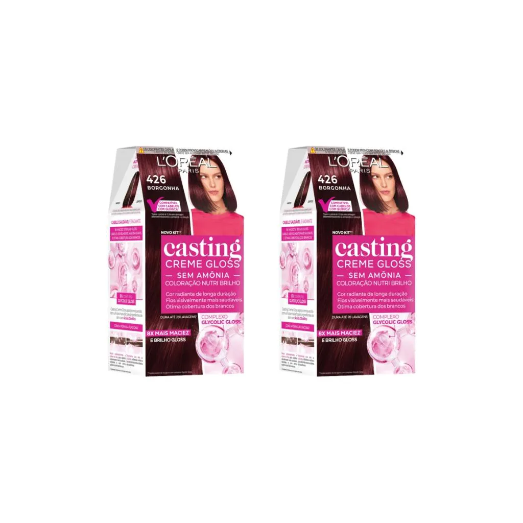 Coloraçao Casting Gloss 426 Borgoha - Kit C/ 2Un