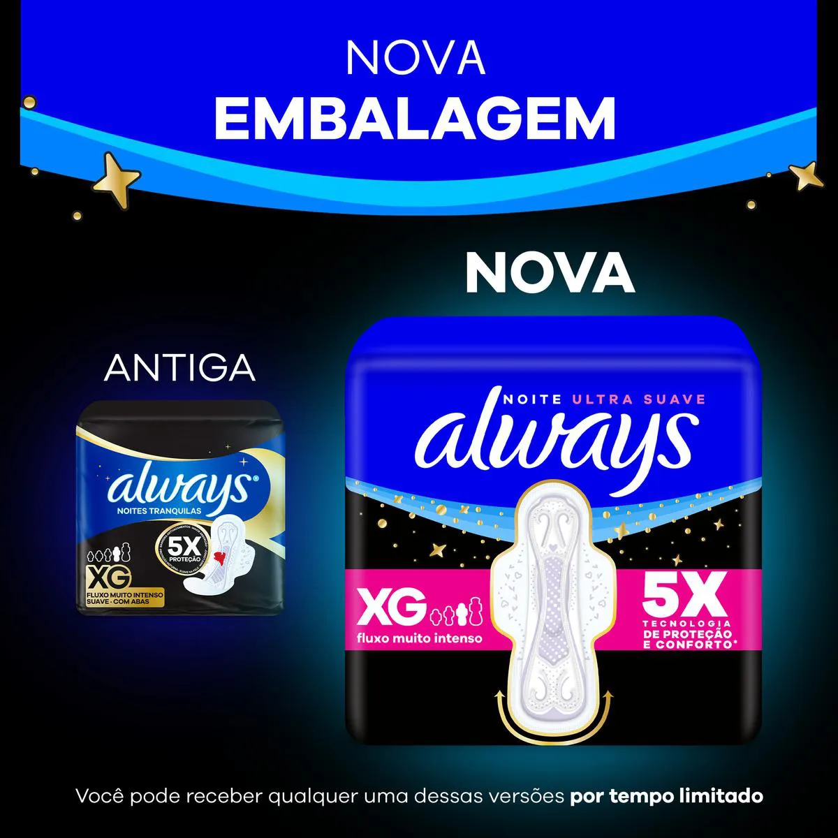 Absorvente Always Noite Ultra Suave com Abas 8 Unidades