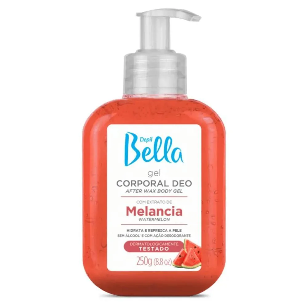 Gel Corporal Calmante sem Alcool Melancia Depil Bella 250G