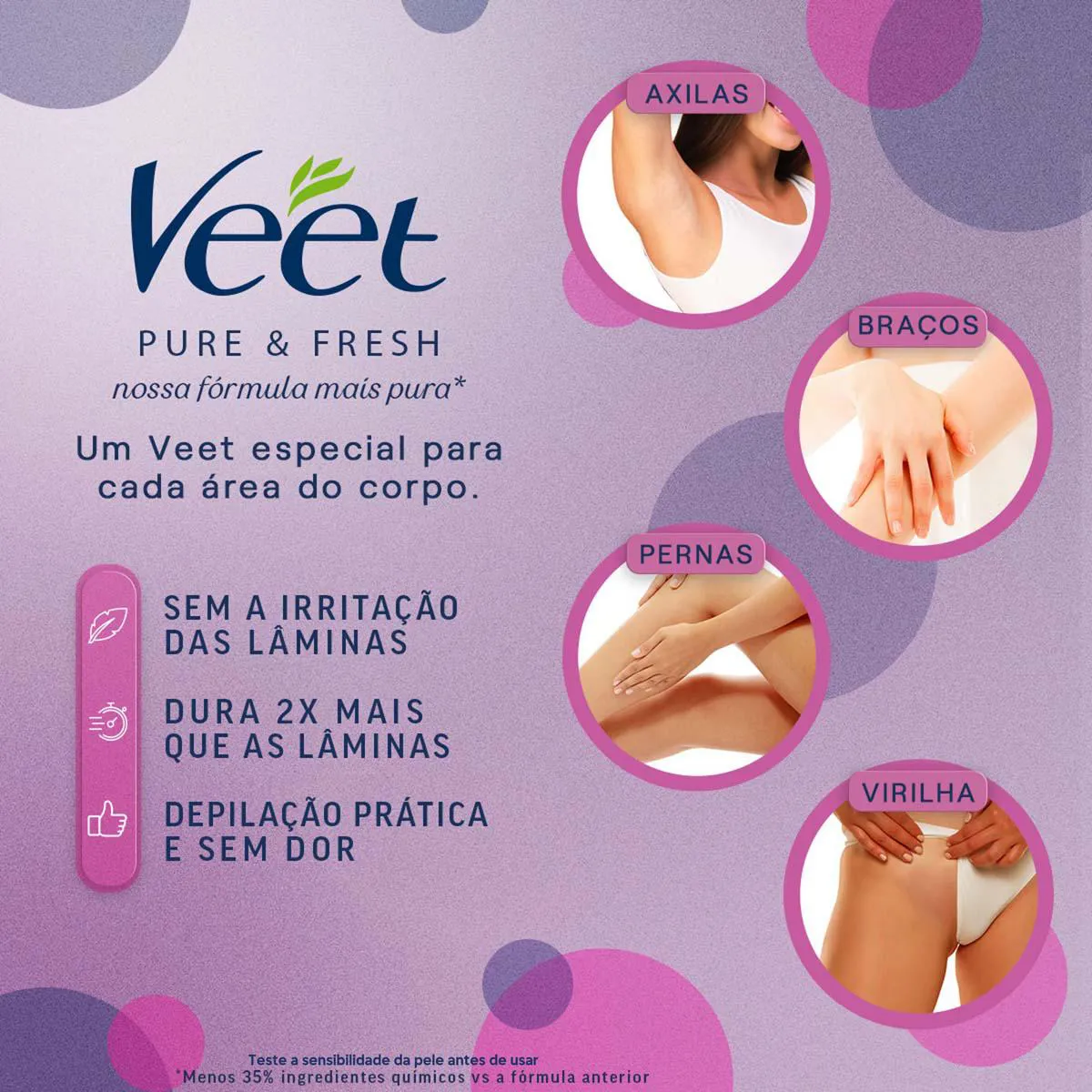 Creme Depilatório para Banho Veet Pure & Fresh 150ml