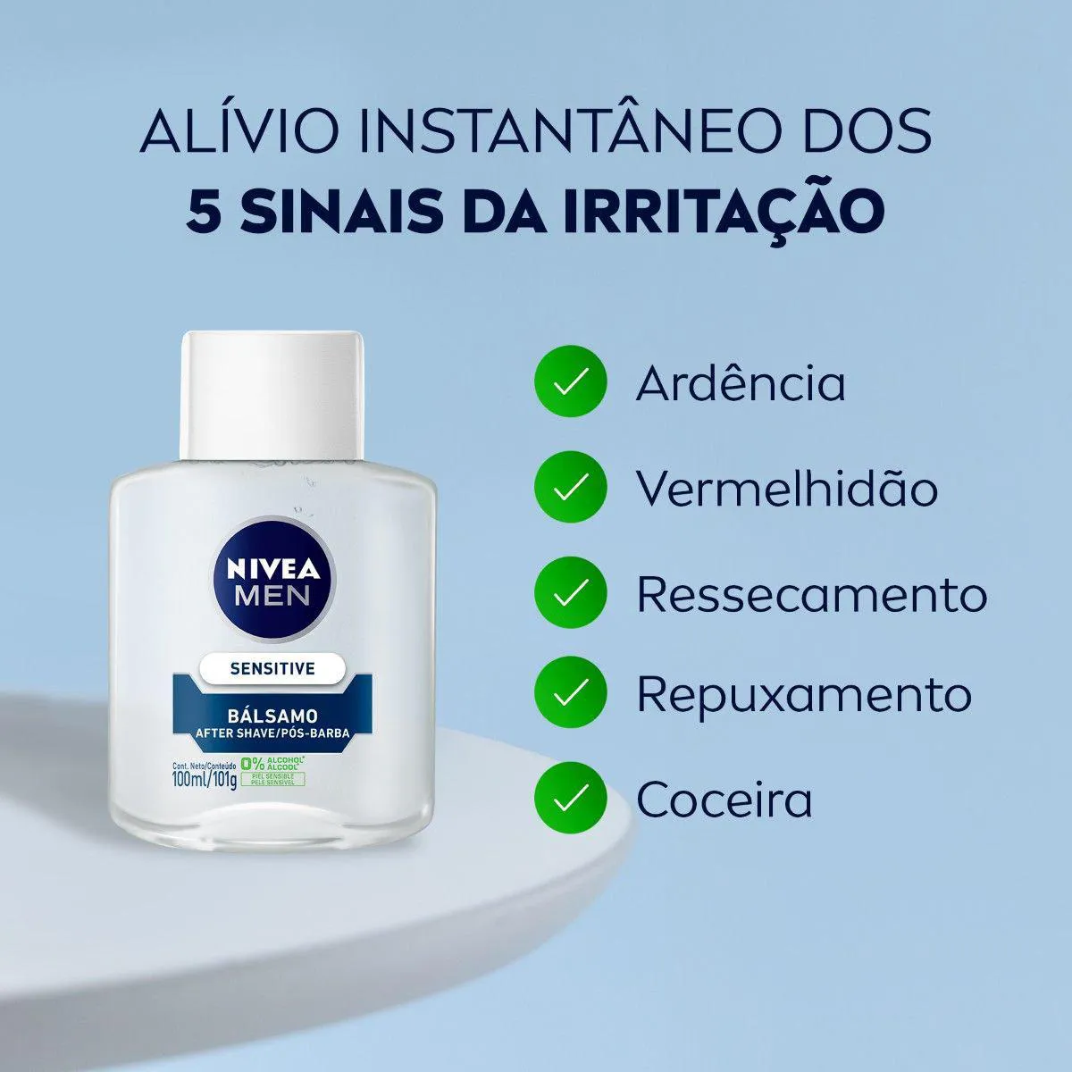 Loção Bálsamo Pós-Barba Nivea Men Sensitive com 100ml