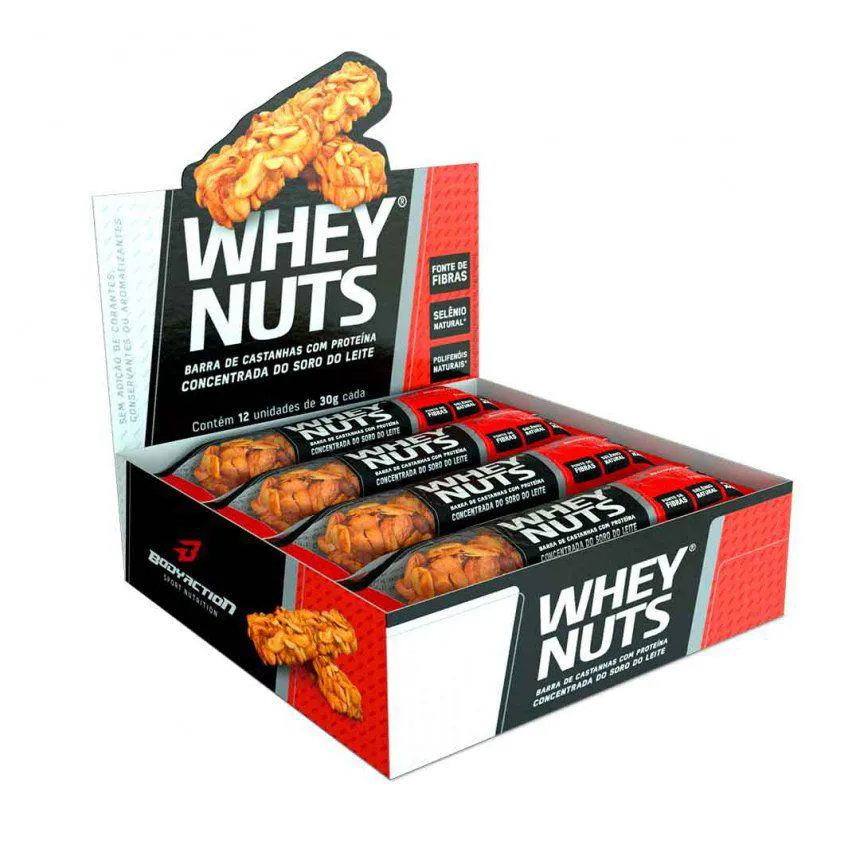 Whey Nuts Caixa com 12 Unidades (360G) - Body Action