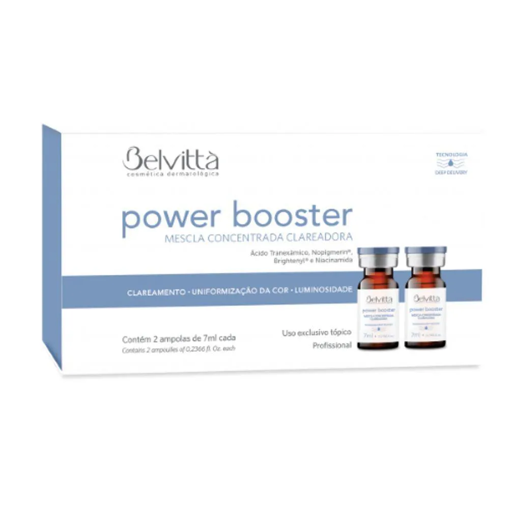 Power Booster Mescla Concentrada Clareadora Belvitta 2 Amp. de 7Ml
