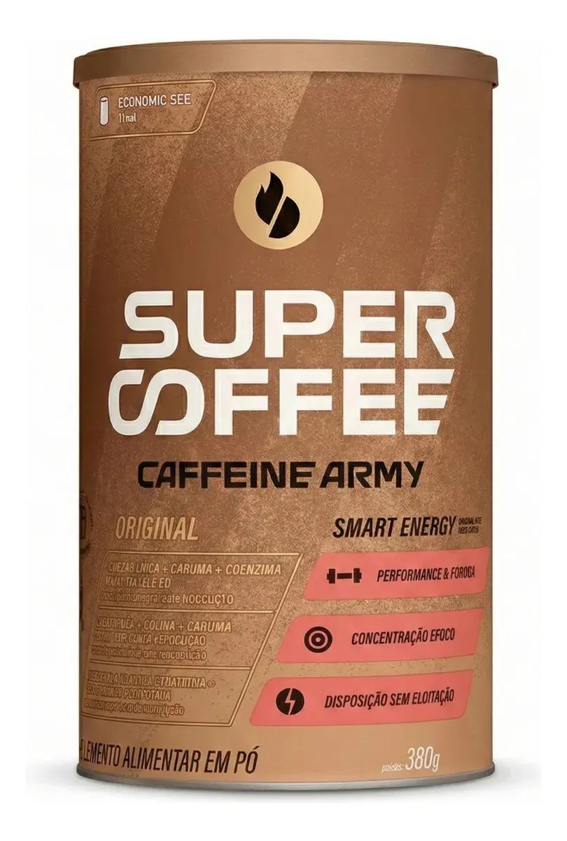Supercoffee Economic Size Foco e Concentração 380G Caffeine Army Original