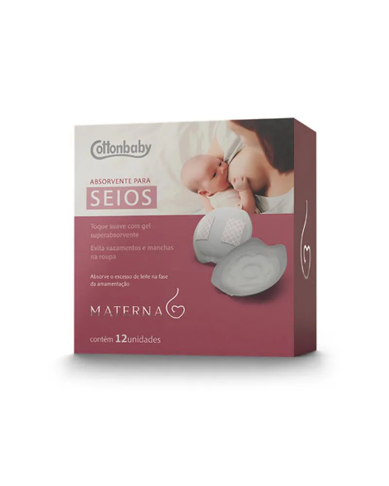 Absorvente para Seios Lactantes C/12 Unidades Cottonbaby