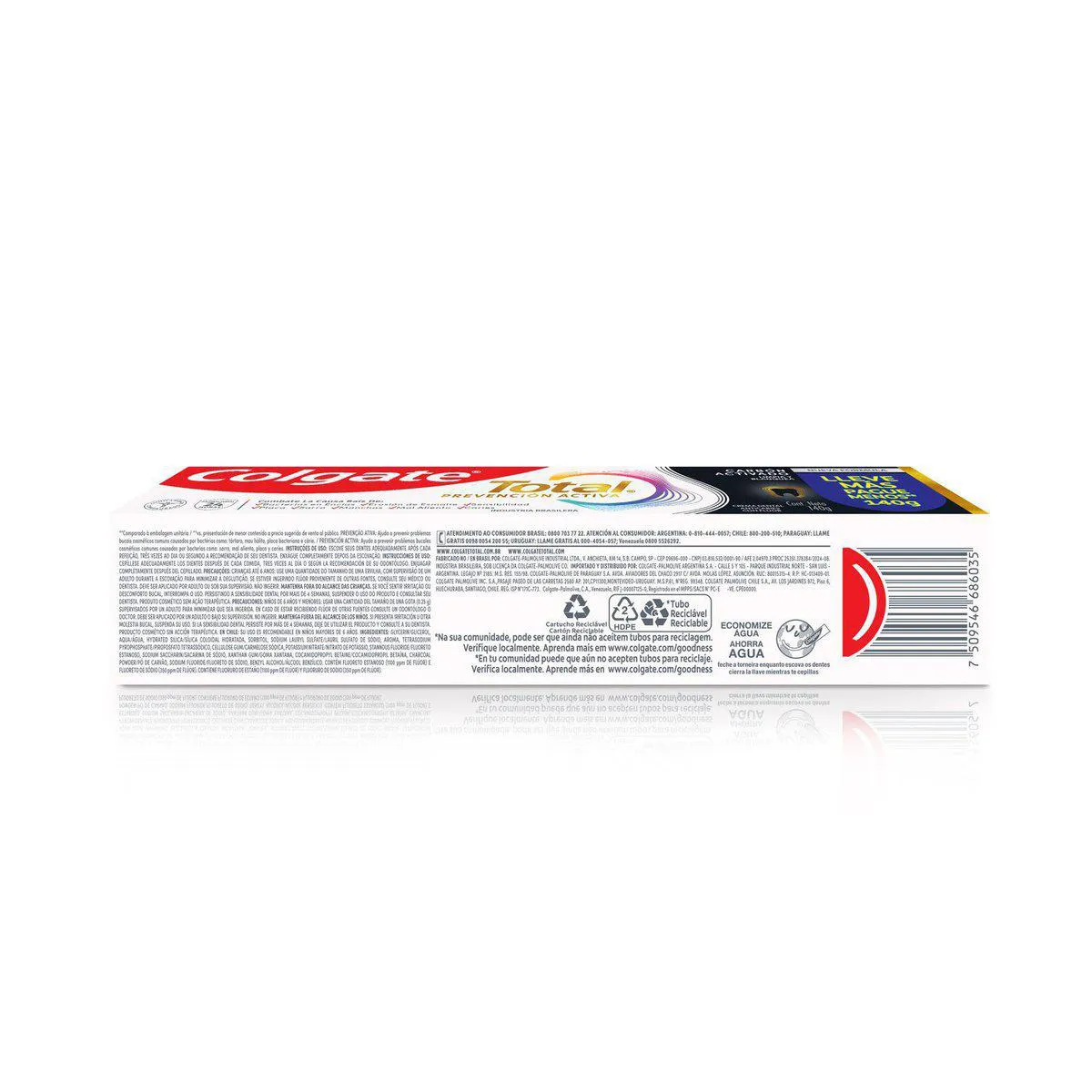 Creme Dental Colgate Total Carvão Ativado 140g
