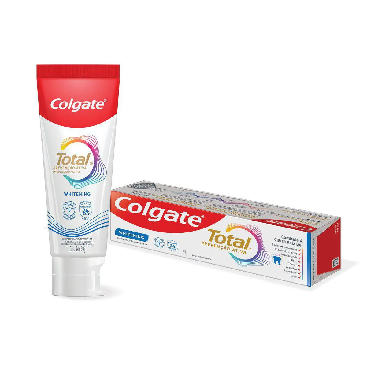 Creme Dental Colgate Total Prevenção Ativa Whitening 90g