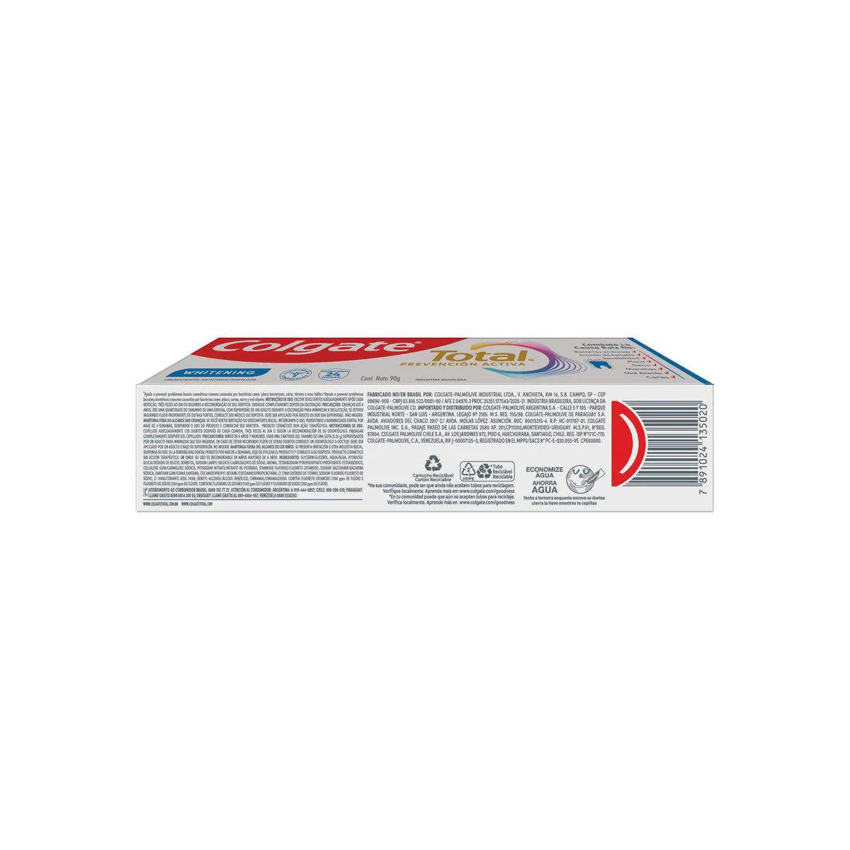 Creme Dental Colgate Total Prevenção Ativa Whitening 90g