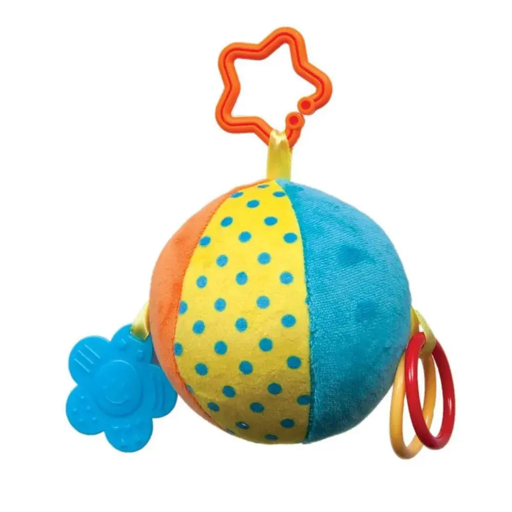 Bola Plush Mordedor Azul +3 Meses Buba