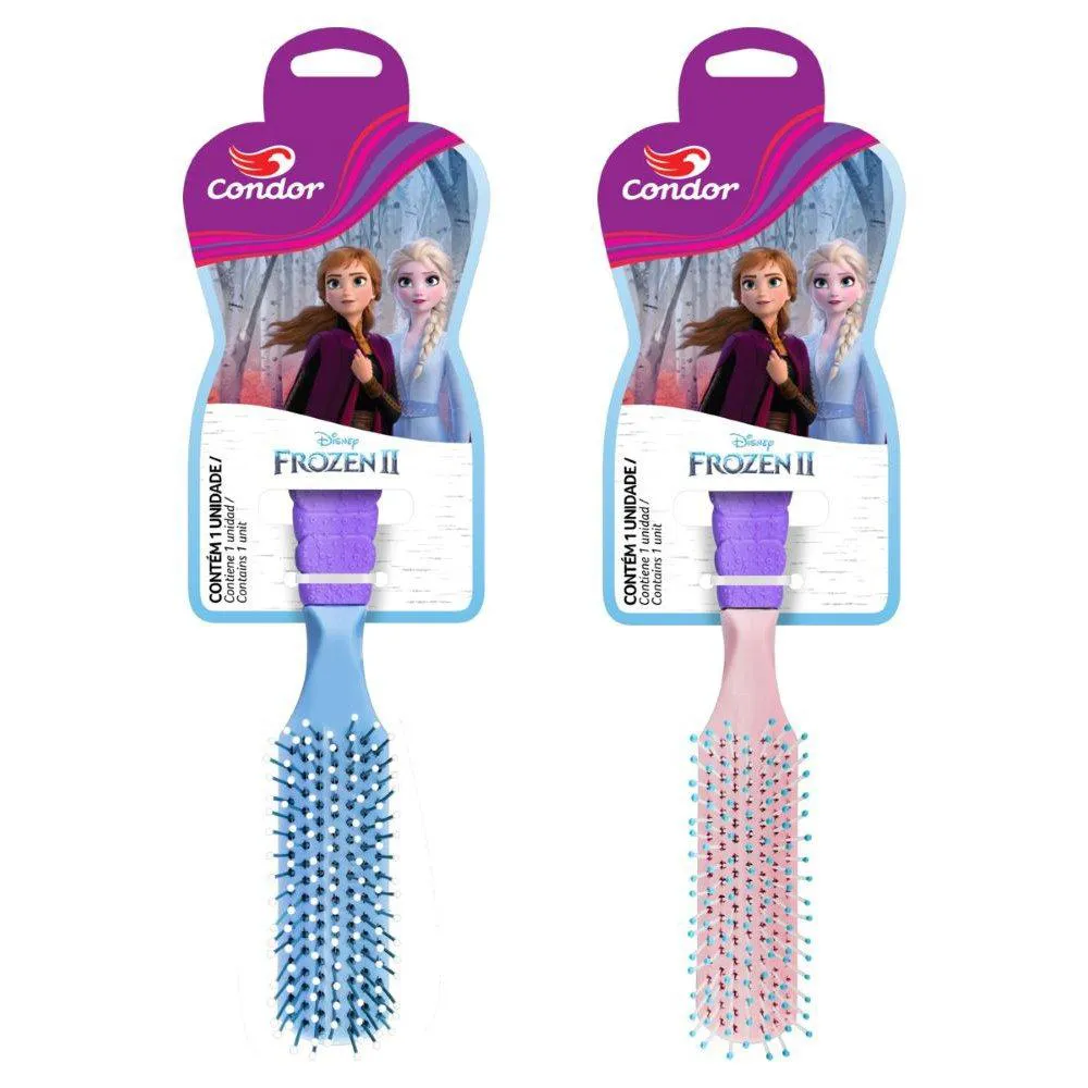 Escova de Cabelo Condor Frozen Ii Raquete 9877 (Sortido)