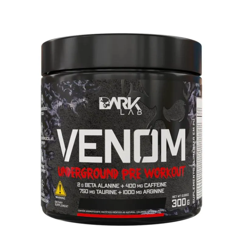 Pré-Treino Venom Underground Dark Lab - 300G Maçã Verde