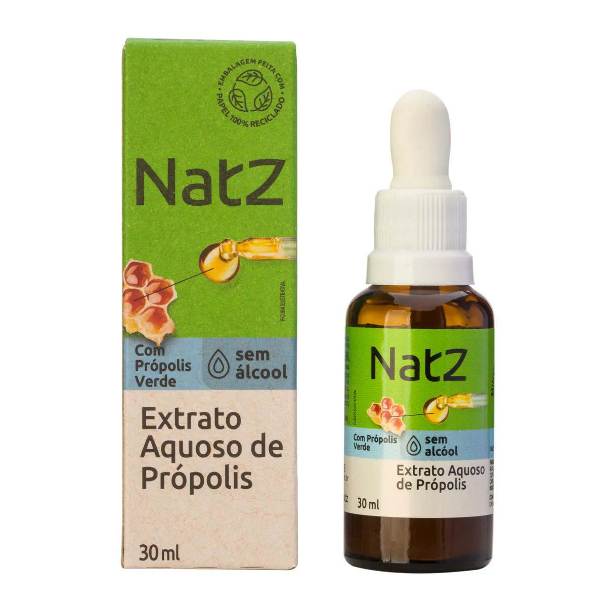 Extrato Aquoso de Própolis Verde Natz Sem Álcool 30ml