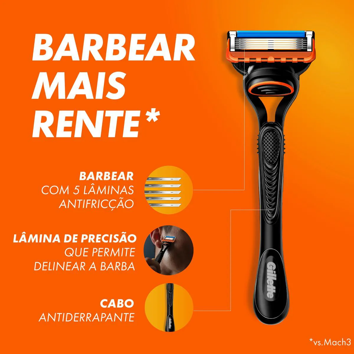 Carga para Aparelho de Barbear Gillette Fusion 5 - 4 unidades