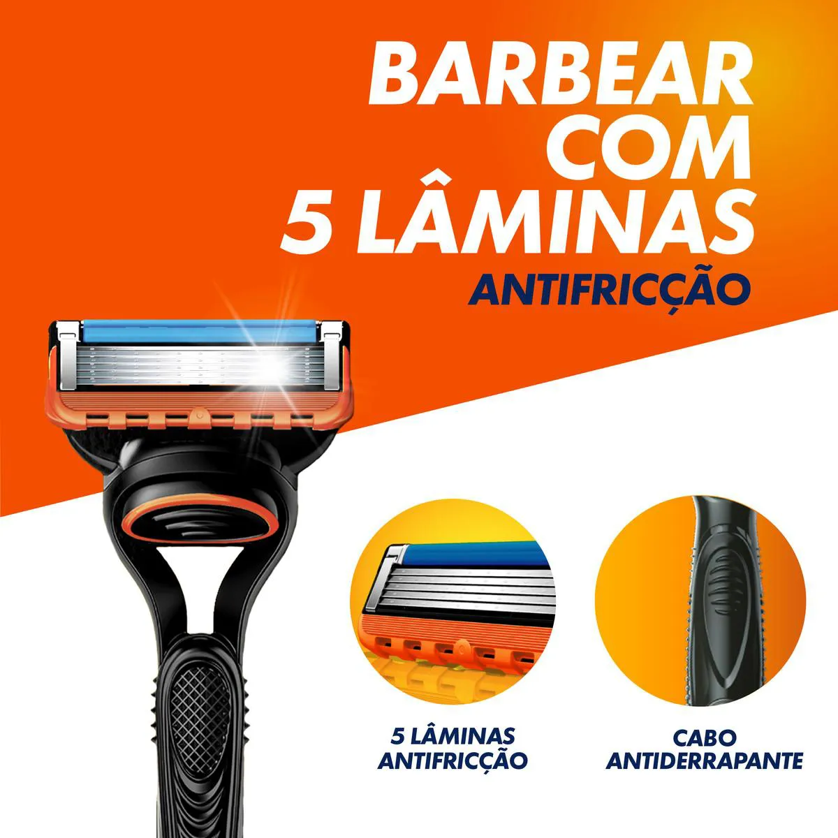 Aparelho de Barbear Gillette Fusion 5 com 1 unidade