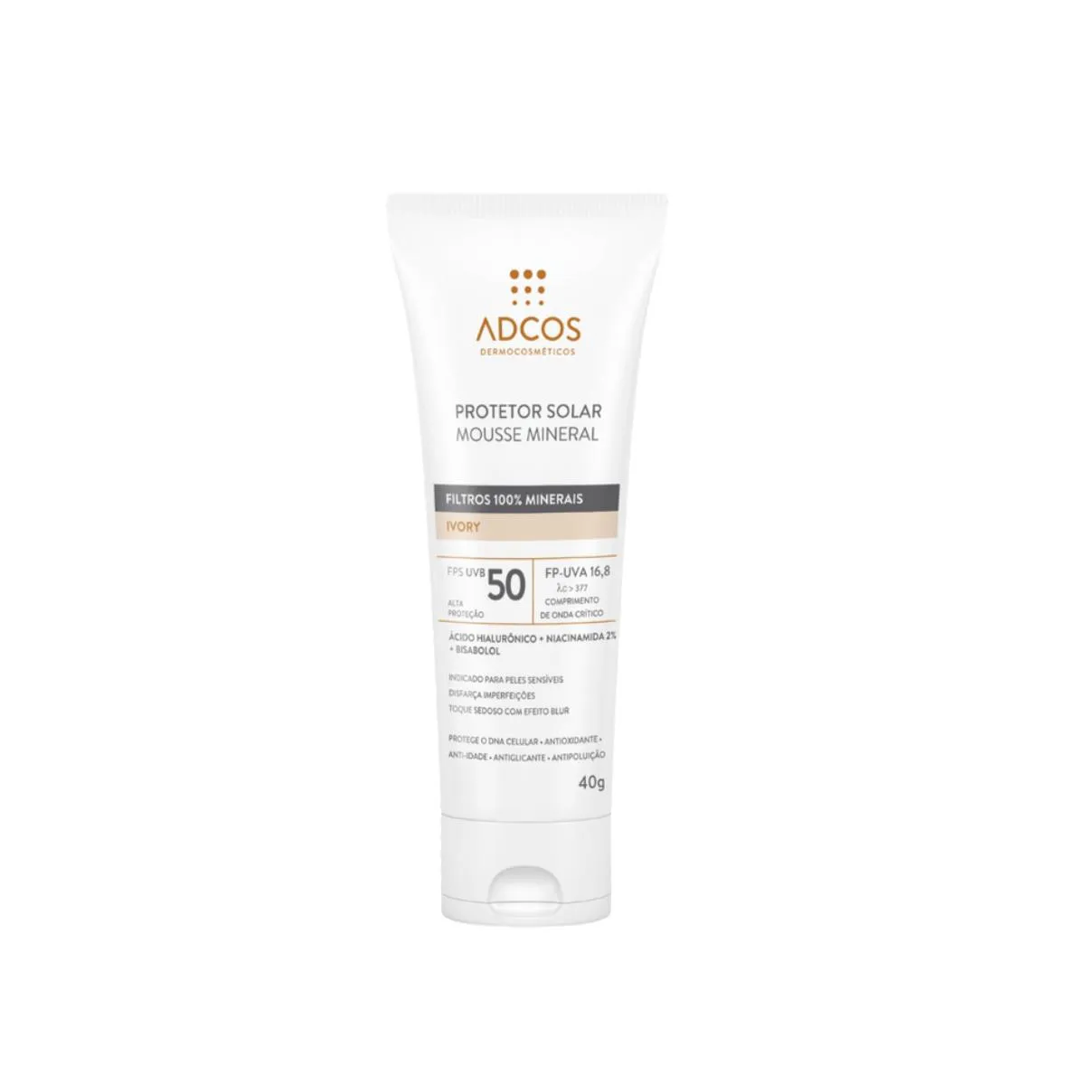 Adcos Protetor Solar Mousse Mineral Bronze Fps50 40G