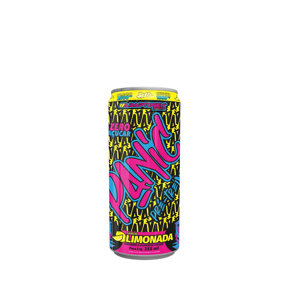Pré-Treino Panic Energy Drink Adaptogen 355Ml Limonada