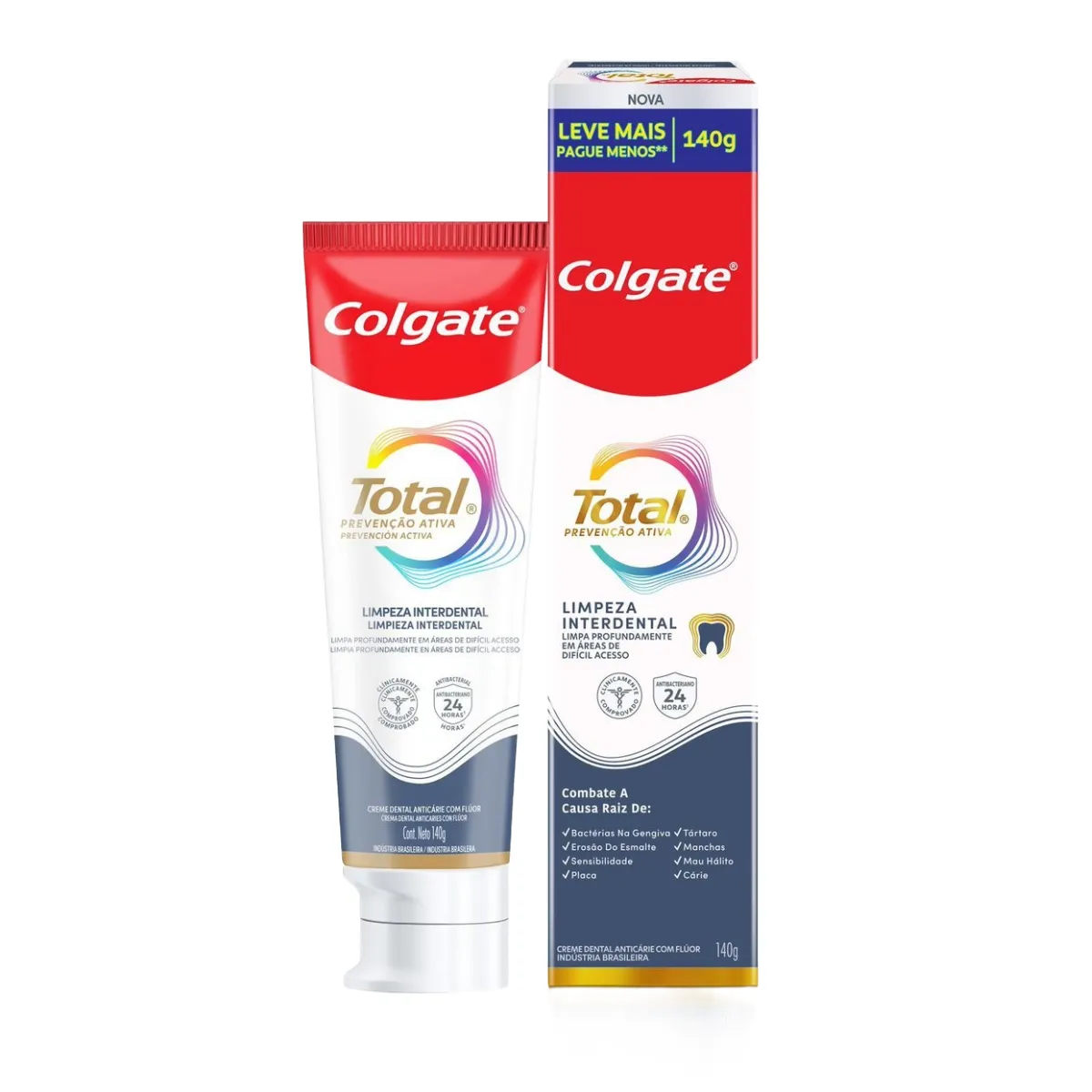 Creme Dental Colgate Total Limpeza Profunda Interdental 140g