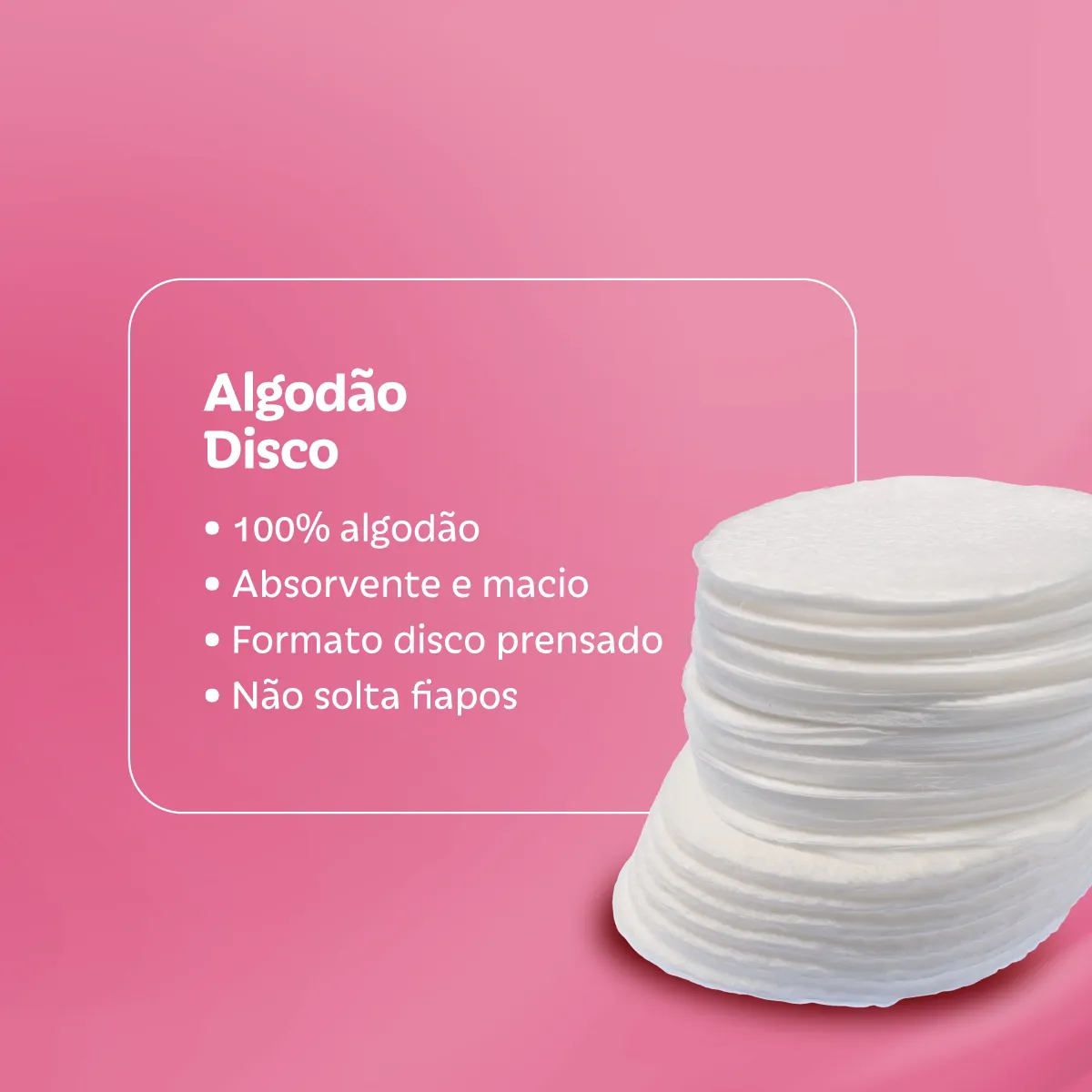 Algodão em Disco Needs Beauty 150 unidades