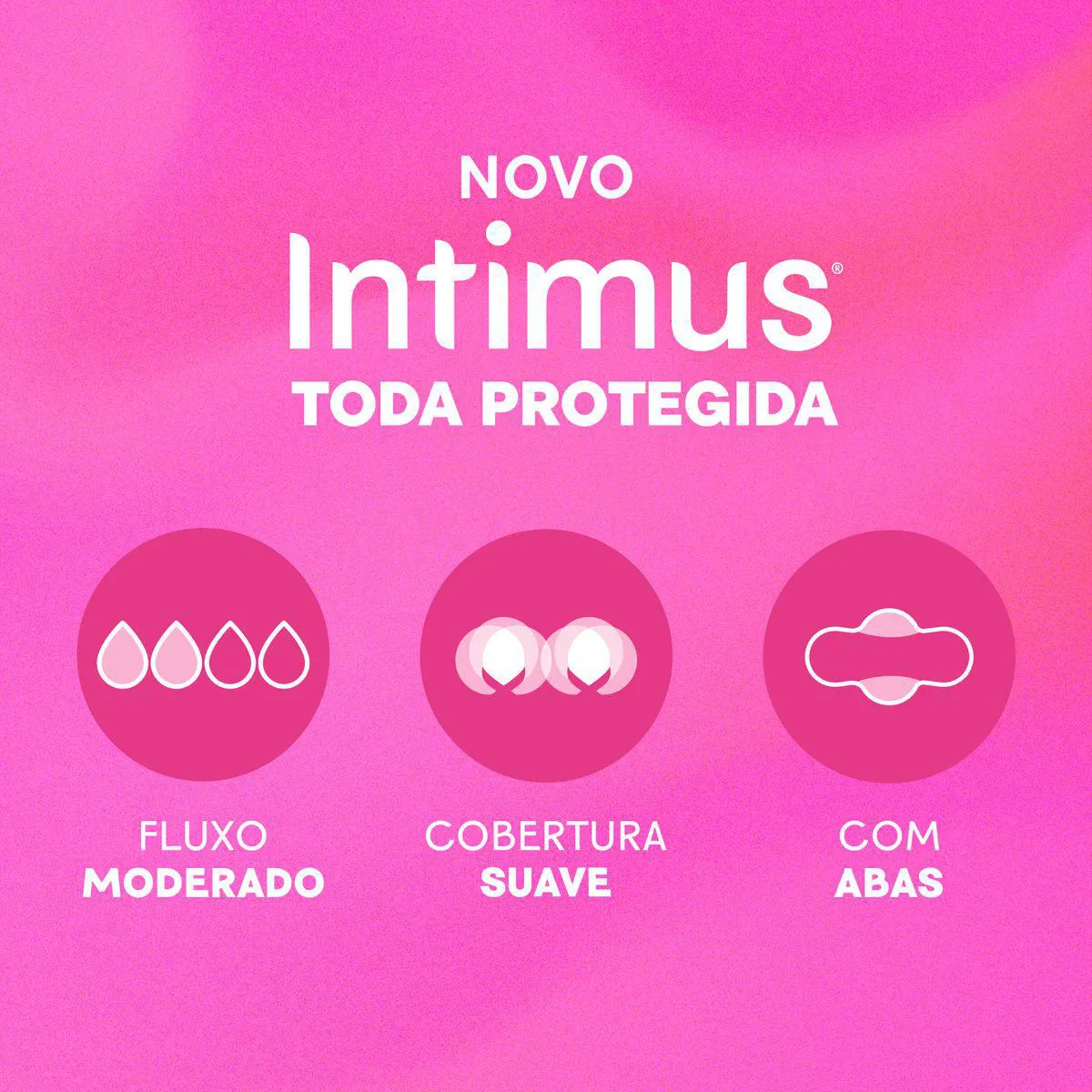 Absorvente Intimus Toda Protegida Cobertura Suave Com Abas com 16 unidades