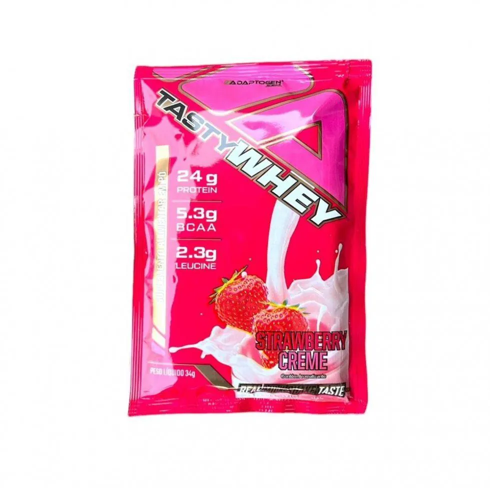 Tasty Whey Sachê - Sabor: Morango (34g)