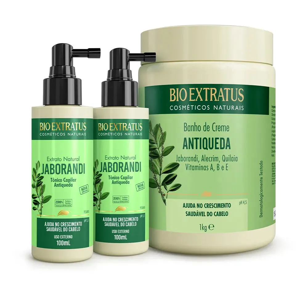 Bio Extratus Antiqueda Jaborandi Banho de Creme (1kg) + Tônico